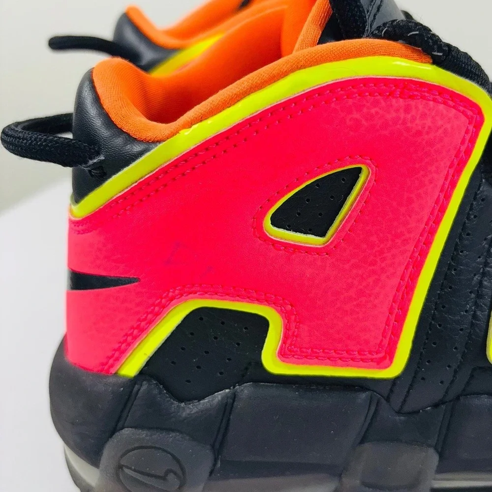 Nike‎ Air More Uptempo Orange Hot Punch Pink Black 917593-002 Mens 5.5 Women 7